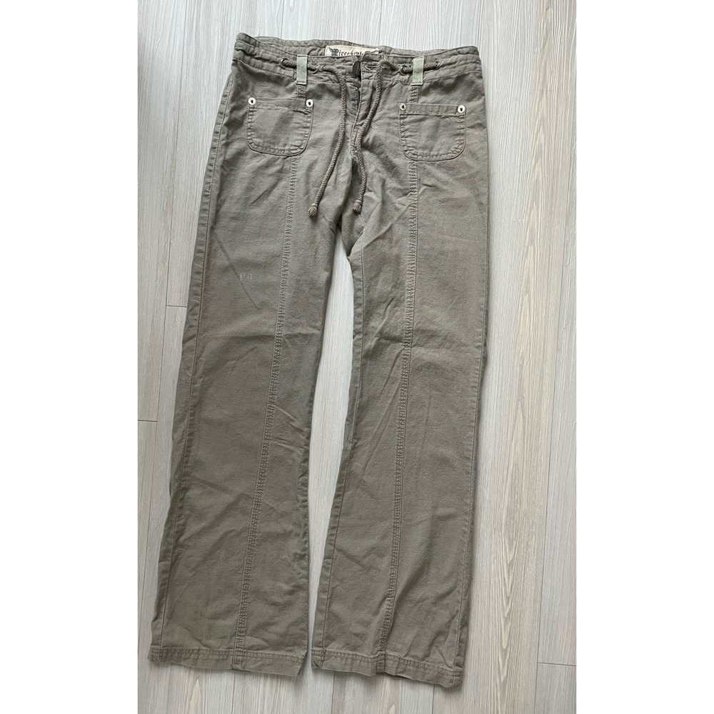 Freestyles Revolution Women's Taupe Straight-Leg Pants 29 Waist 30 Inseam Y2K